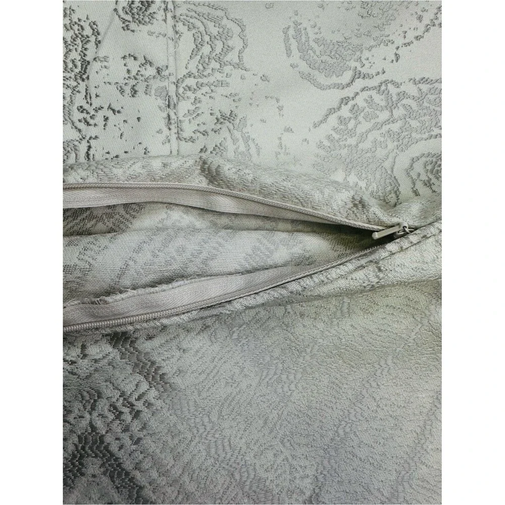 Set 3 Neutral Cream Ivory Paisley Chevron Throw Pillow Covers Only 18x18